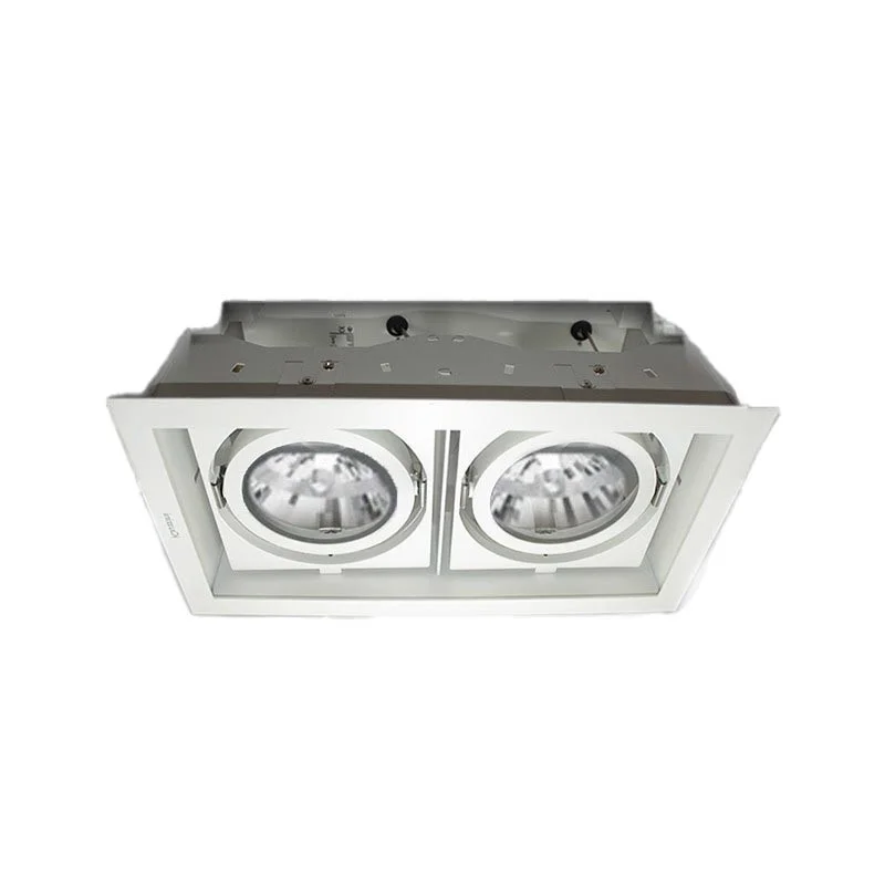 iGuzzini Deep Frame Minimal Bianco faro da incasso doppio 2x75W iGuzzini Deep Frame Minimal Bianco faro da incasso doppio 2x75W