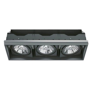 iGuzzini Deep Frame Minimal Nero 3x75W E27 PAR30
