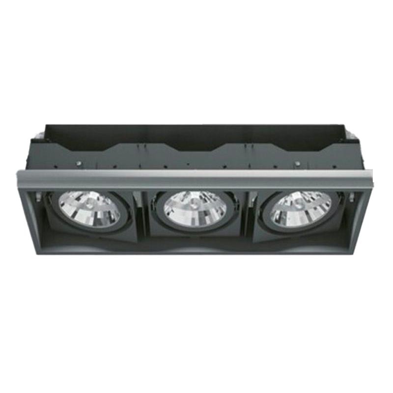 iGuzzini Deep Frame Minimal Nero 3x75W E27 PAR30