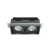 IGuzzini Double Downlight Deep Frame Minimal Black Recessed