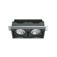 IGuzzini Faro Incasso Doppio Deep Frame Minimal Nero Orientabile