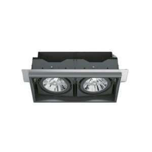 IGuzzini Faro Incasso Doppio Deep Frame Minimal Nero Orientabile