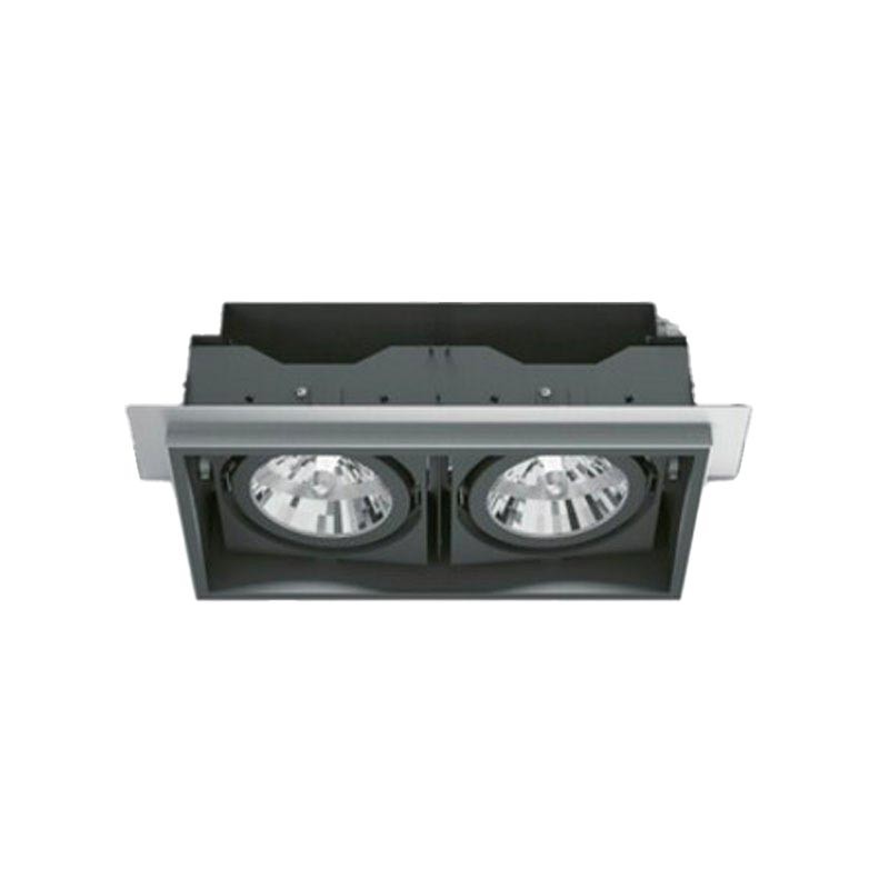 IGuzzini Faro Incasso Doppio Deep Frame Minimal Nero Orientabile IGuzzini Faro Incasso Doppio Deep Frame Minimal Nero Orientabile