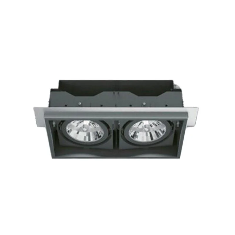 IGuzzini Faro Incasso Doppio Deep Frame Minimal Nero Orientabile