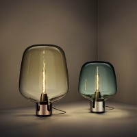 Lodes FLAR Table and Floor Dimmable Lamp in Glass By Patrick