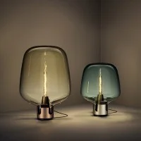 Lodes FLAR Table and Floor Dimmable Lamp in Glass By Patrick