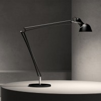 Lumina Naomi LED Table Lamp with Movable Arms Black Soft-Touch