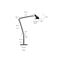 Lumina Naomi LED Floor Lamp with Movable Arms Black Soft-Touch