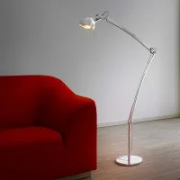 Lumina Naomi Lampada LED da Terra a Bracci Mobili Alluminio By