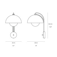 &Tradition Flowerpot VP8 Adjustable Metal Wall Lamp for Indoor
