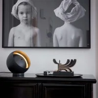 Oluce Eva Spherical LED Adjustable Table Lamp for Indoor By