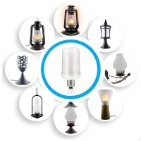 Lampadina LED 5W E27 Effetto Fiamma movimento Fuoco Flame Bulb