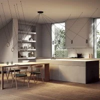 Lodes IVY V Ring Double Cable LED Dimmable Suspension Lamp By