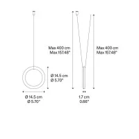 Lodes IVY V Ring Double Cable LED Dimmable Suspension Lamp By