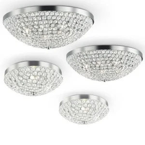 Ideal Lux Orion PL Lamp Ceiling Or Wall Light In Chrome Metal