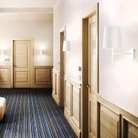 Kundalini New York Applique Lampada da Parete LED E27 Abat Jour