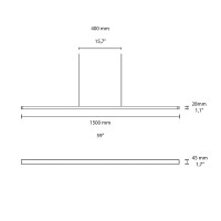 Flos Super Line PRO Down LED Suspension Lamp with Direct Light