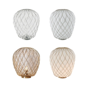 Fontana Arte Pinecone Large Dimmable Glass Table Lamp By Paola