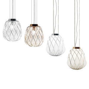 Fontana Arte Pinecone Medium Dimmable Suspension Lamp in Glass