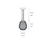 Fontana Arte Pinecone Medium Dimmable Suspension Lamp in Glass Fontana Arte Pinecone Medium Dimmable Suspension Lamp in Glass