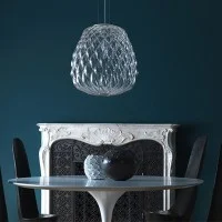 Fontana Arte Pinecone Large Dimmable Suspension Lamp in Glass