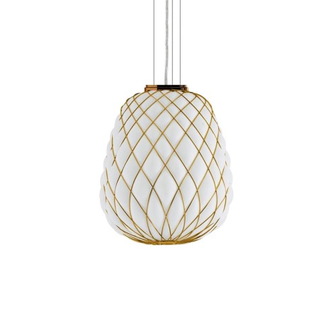 Fontana Arte Pinecone Large Dimmable Suspension Lamp in Glass