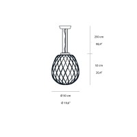 Fontana Arte Pinecone Large Dimmable Suspension Lamp in Glass