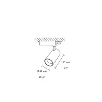 Adjustable Spotlight 40W LED High Brightness for Three-phase