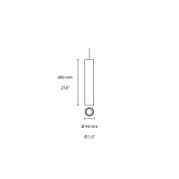 Faretto 600mm Spot da Sospensione 7W LED da Interno a Luce Calda