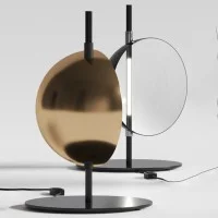 Oluce Superluna T Lampada Semisferica da Tavolo a LED per