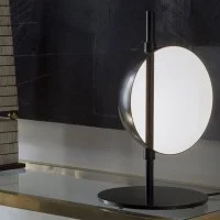 Oluce Superluna T Lampada Semisferica da Tavolo a LED per