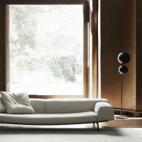Oluce Superluna F Semi-spherical Double Floor LED Lamp for