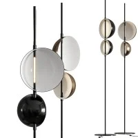 Oluce Superluna F Semi-spherical Double Floor LED Lamp for