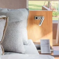 Isyluce Zenit Adjustable LED Wall Lamp in Chromed Metal for