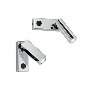 Isyluce Zenit Adjustable LED Wall Lamp in Chromed Metal for