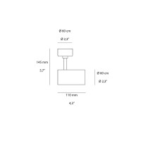Isyluce Faretto Cilindrico GU10 Orientabile da Parete/Soffitto