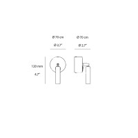 Isyluce Nadir Mini Applique Orientabile LED da Parete in