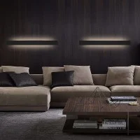 Ideal Lux Linus AP Linear LED Wall Lamp with Biemission for