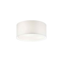 Ideal Lux Wheel PL Classic White Ceiling Lamp with Fabric