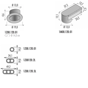Oty Light POP P04 Ø12 Cassaforma Per Cartongesso e Muratura Per