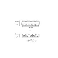 Blade Faretto Lineare Da Incasso 5 Punti Luce LED 10W 36°