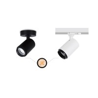 Faretto Orientabile da Binario Trifase o Soffitto 8W LED 24°