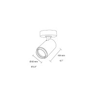 Faretto Orientabile da Binario Trifase o Soffitto 8W LED 24°