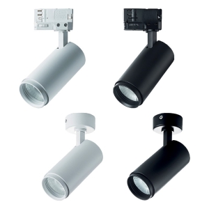 Faretto Orientabile da Binario Trifase o Soffitto 12W LED 24°