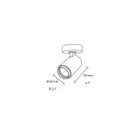 Faretto Orientabile da Binario Trifase o Soffitto 12W LED 24°