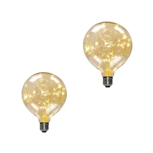 Daylight Micro LED string wire Globe Bulb E27 2W 2000K 40Lm with