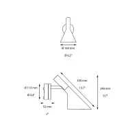 Louis Poulsen AJ 50 Wall LED Applique Lamp for Outdoor IP65 By