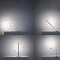 Kundalini Poise Rotating LED Ring Light Table Lamp By Robert