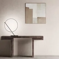 Kundalini Poise Rotating LED Ring Light Table Lamp By Robert