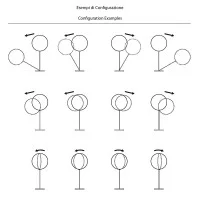 Kundalini Poise Lampada da Tavolo Rotante Ring Light LED By